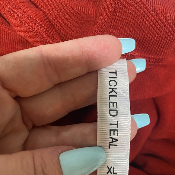 Tickled Teal Athena Cowl Neck Top-size xl - Picture 9 of 11